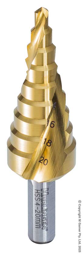 4-20mm Spiral Flute Step Drill - 2mm Increments